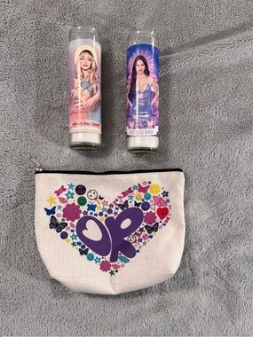 Pop Princess Bundle Candle Set with Purple Heart Cosmetic Pouch